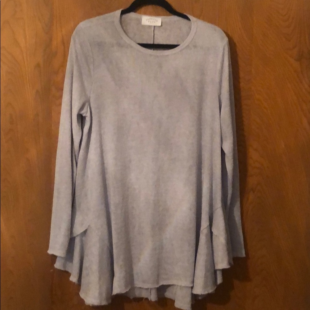 Janette Silver Grey tunic, L. NWOT